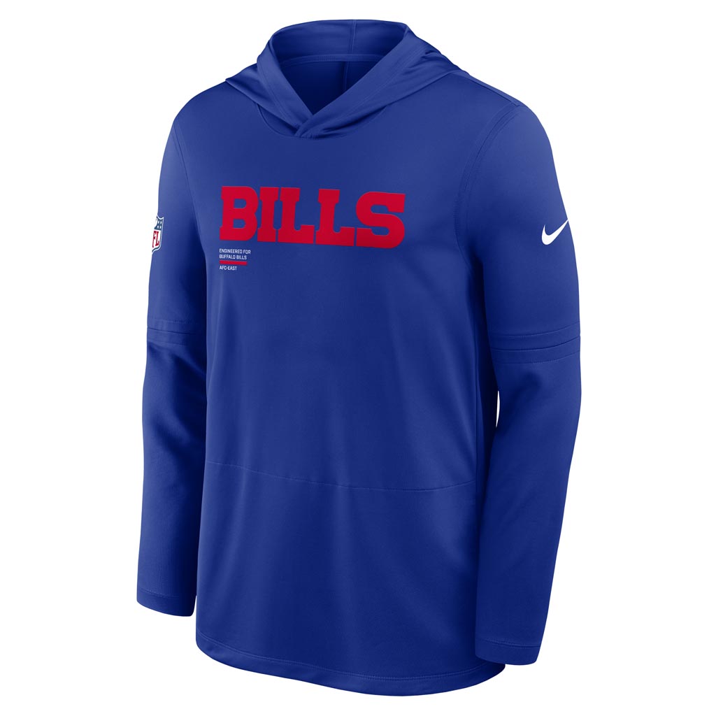 NFL Buffalo Bills Nike 2025 Sideline Lightweight Hoodie - Blue