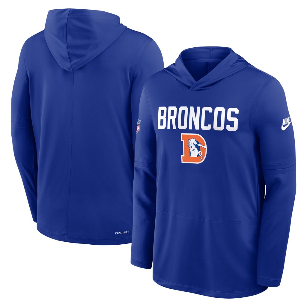 NFL Denver Broncos Nike 2025 Sideline Alt Lightweight Hoodie - Blue