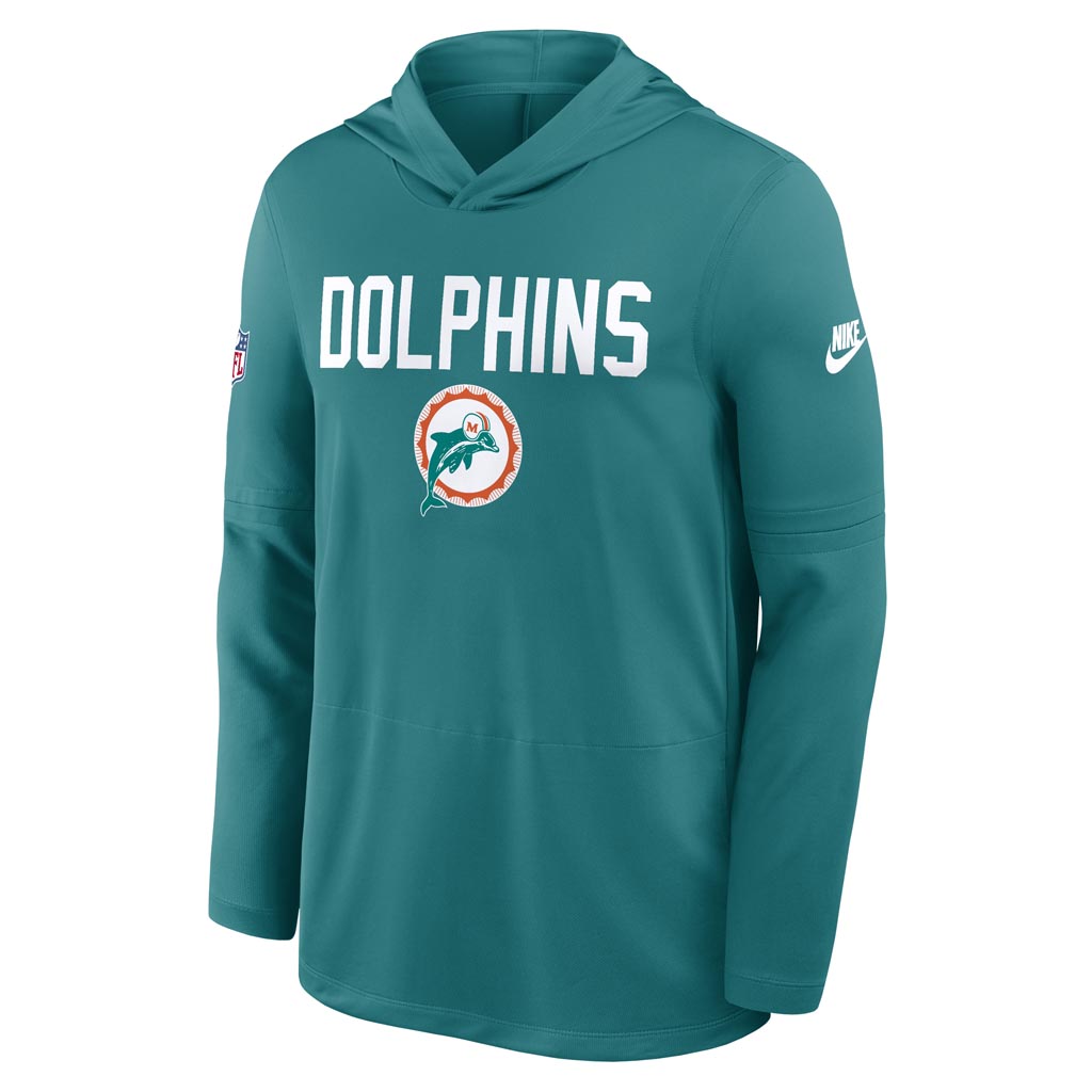 NFL Miami Dolphins Nike 2025 Sideline Lightweight Hoodie - Teal