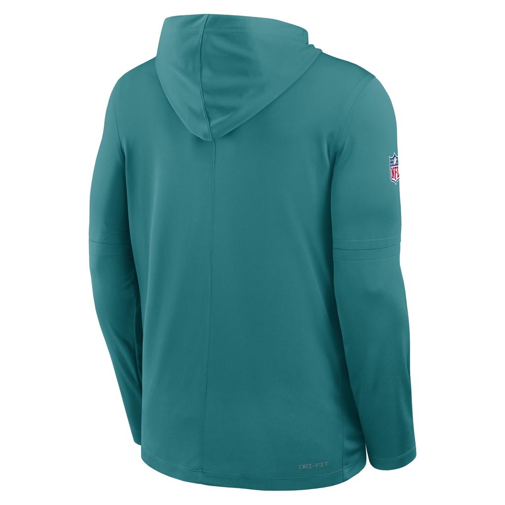 NFL Miami Dolphins Nike 2025 Sideline Lightweight Hoodie - Teal