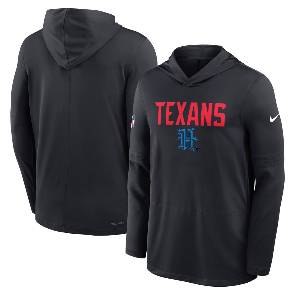 NFL Houston Texans Nike 2025 Sideline Lightweight Hoodie - Navy