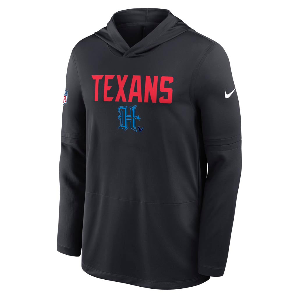 NFL Houston Texans Nike 2025 Sideline Lightweight Hoodie - Navy
