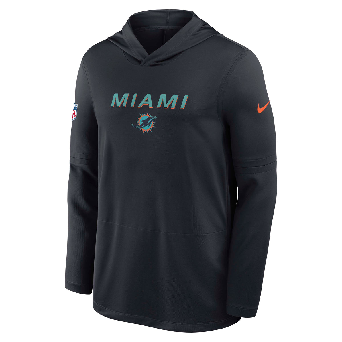 NFL Miami Dolphins Nike Rivalry Lightweight Hoodie- Black