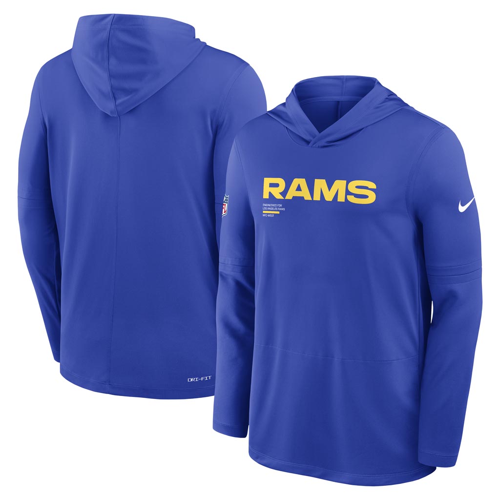 NFL Los Angeles Rams Nike 2025 Sideline Lightweight Hoodie - Blue