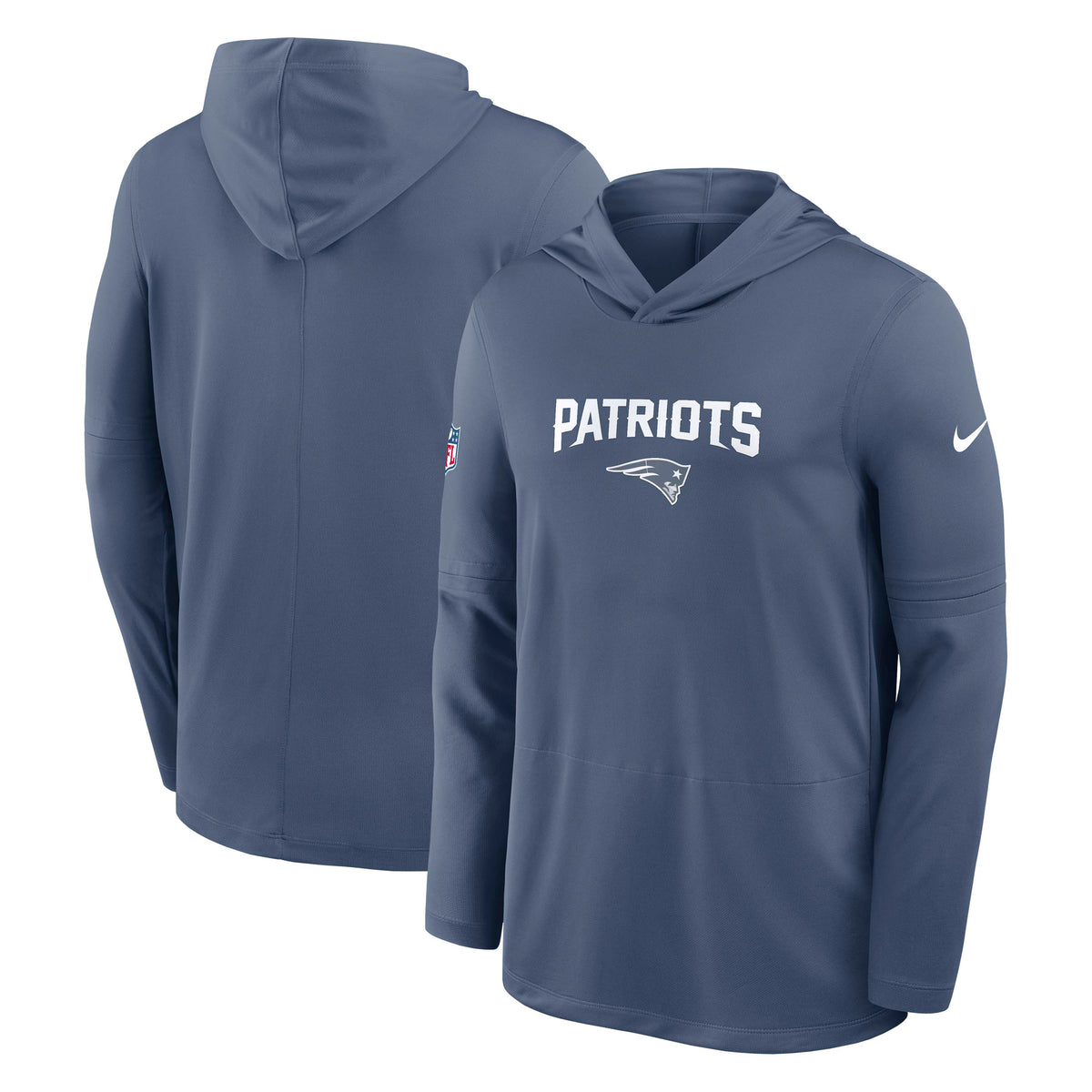 NFL New England Patriots Nike Rivalry Lightweight Hoodie- Blue