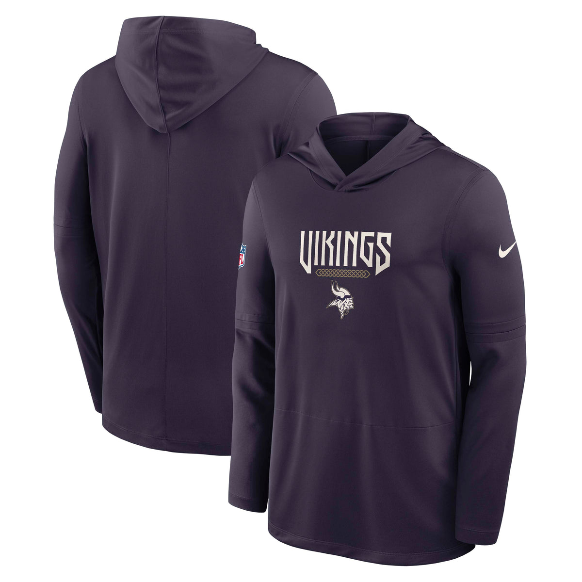 NFL Minnesota Vikings Nike Rivalry Lightweight Hoodie- Purple