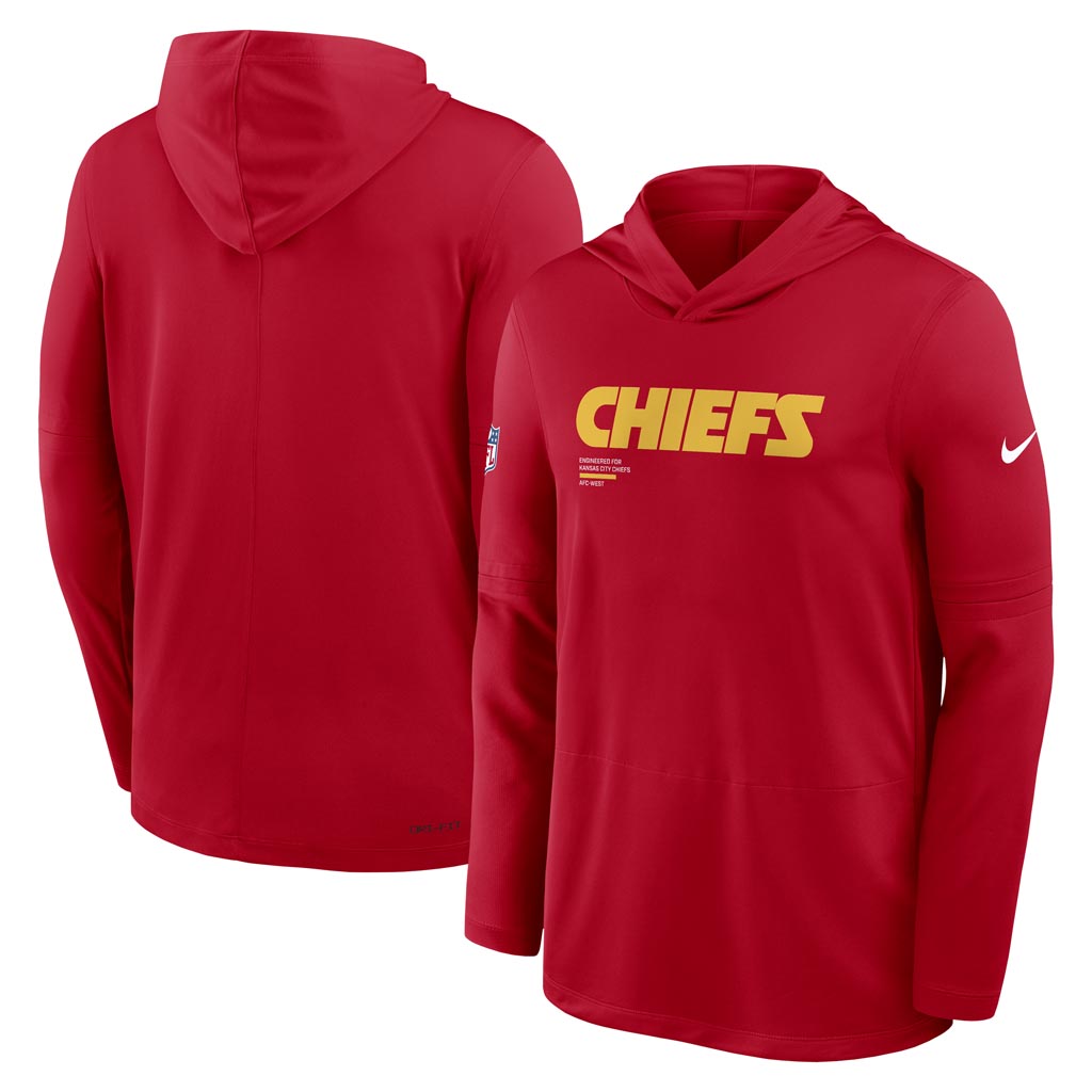 NFL Kansas City Chiefs Nike 2025 Sideline Lightweight Hoodie - Red