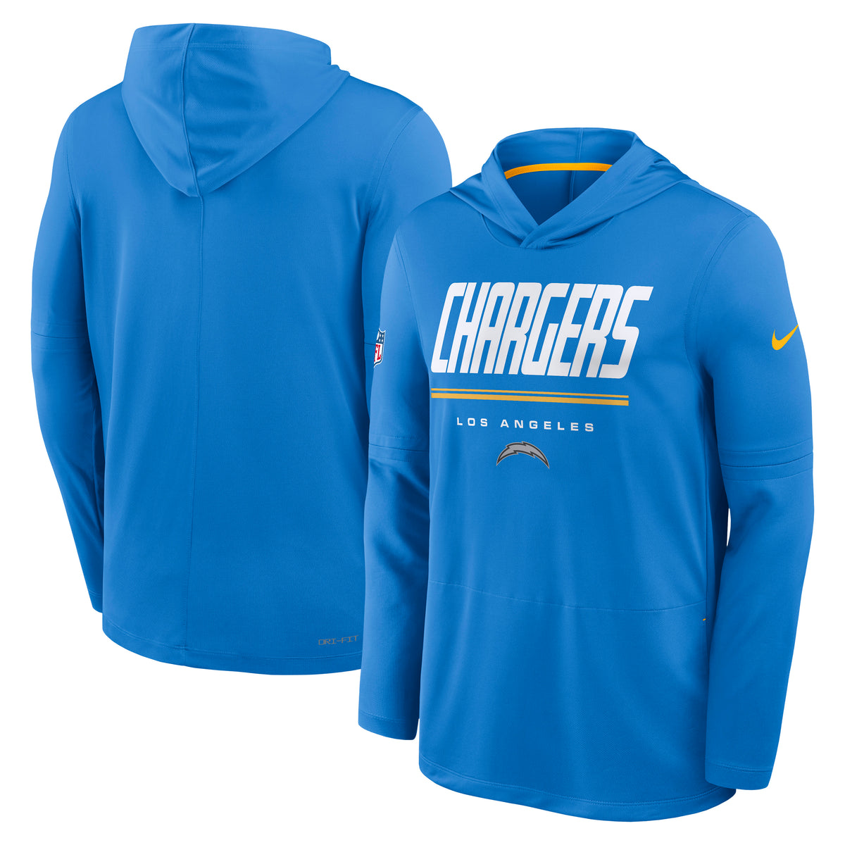 NFL Los Angeles Chargers Nike 2026 Sideline Lightweight Hoodie- Blue