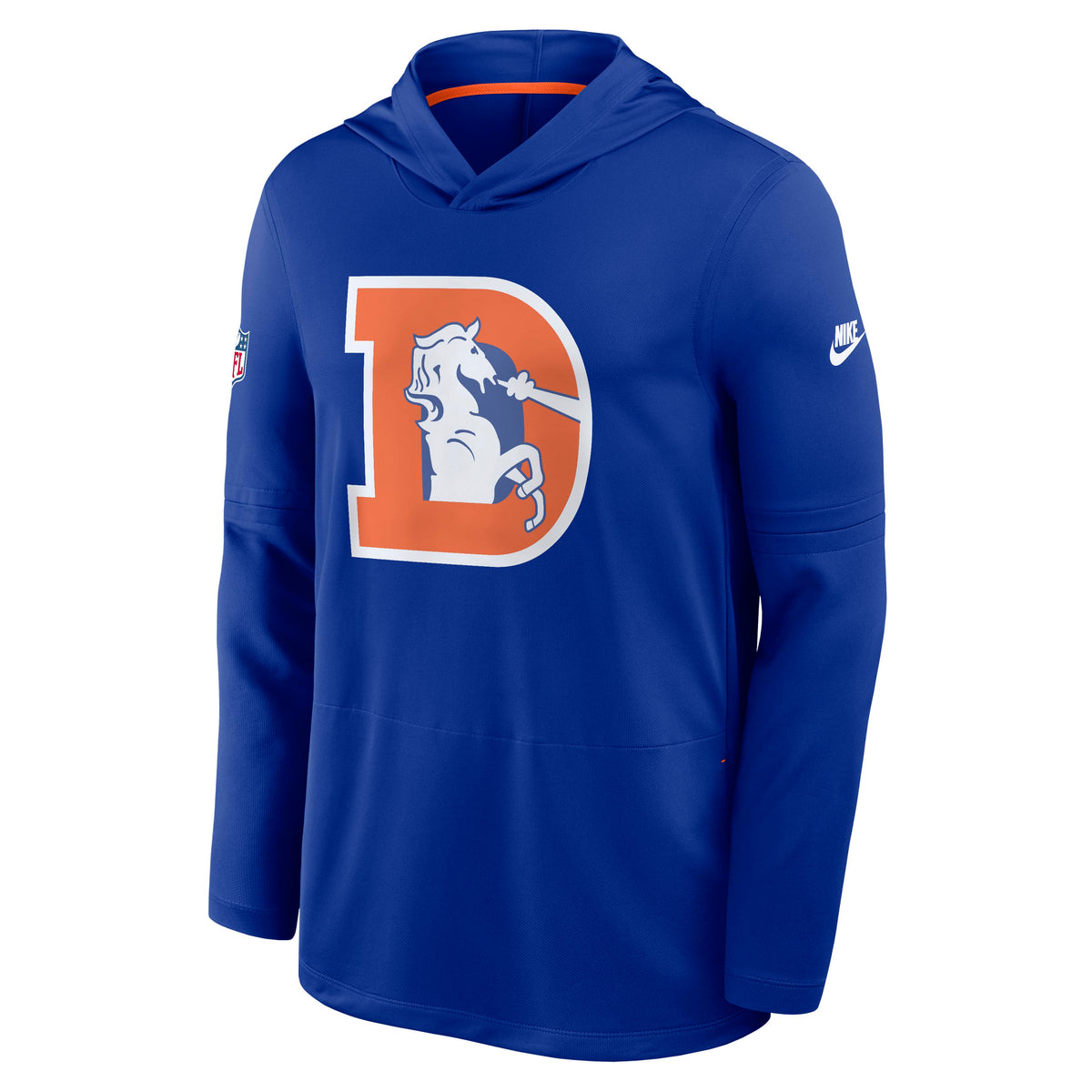 NFL Denver Broncos Nike Alternate Pack Dri-Fit Lightweight Hoodie- Blue