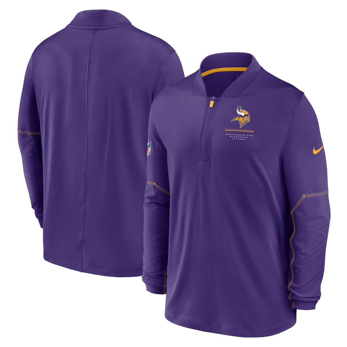NFL Minnesota Vikings Nike Midweight Half-Zip Jacket Top- Purple