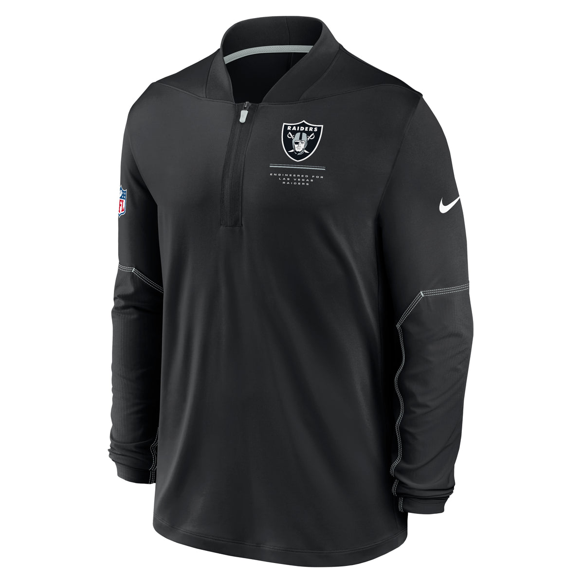 NFL Las Vegas Raiders Nike Midweight Half-Zip Jacket Top- Black