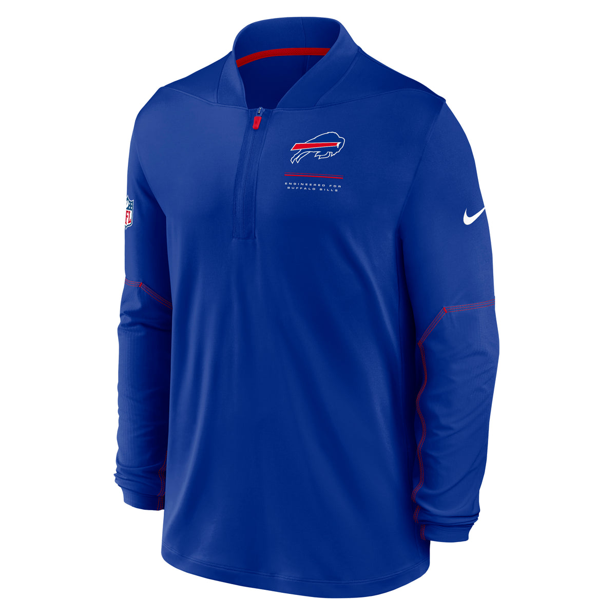 NFL Buffalo Bills Nike Midweight Half-Zip Jacket Top- Blue