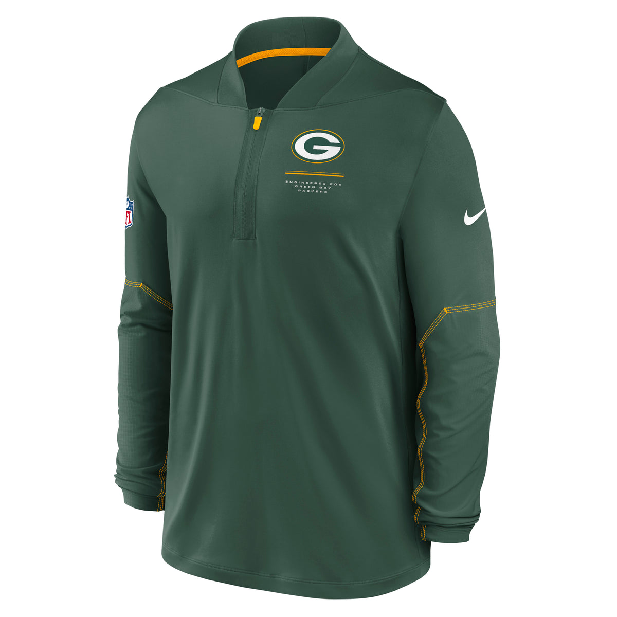 NFL Green Bay Packers Nike Midweight Half-Zip Jacket Top- Green