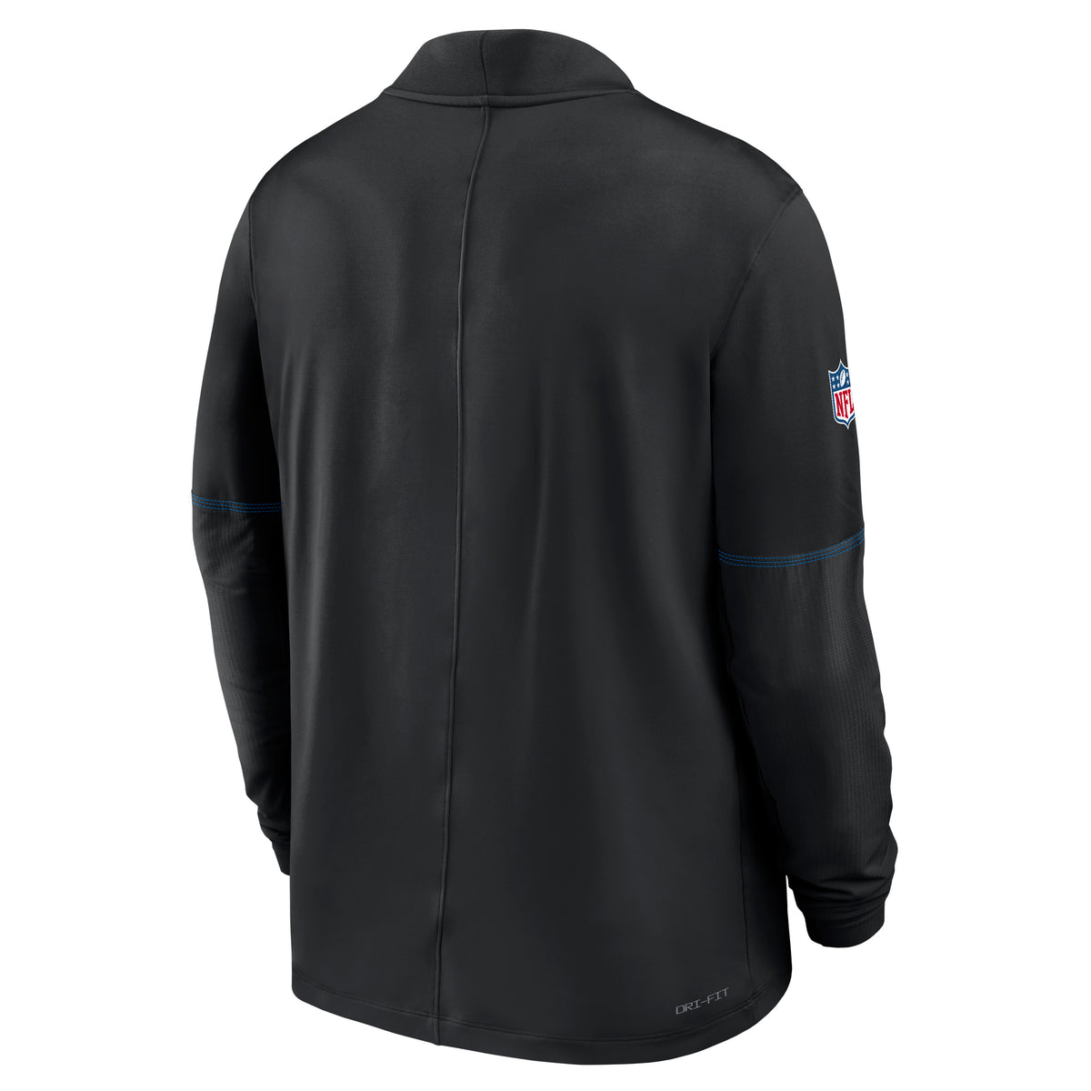NFL Detroit Lions Nike Midweight Half-Zip Jacket Top- Black
