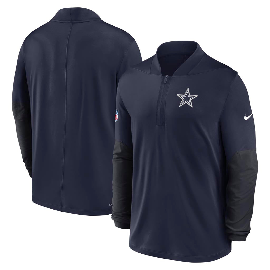 NFL Dallas Cowboys Nike 2025 Sideline Half-Zip Pullover Top - Navy