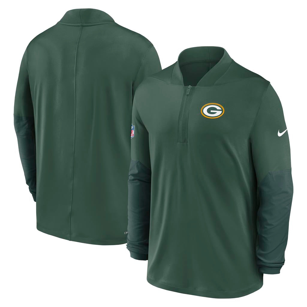 NFL Green Bay Packers Nike 2025 Sideline Half-Zip Pullover Top - Green