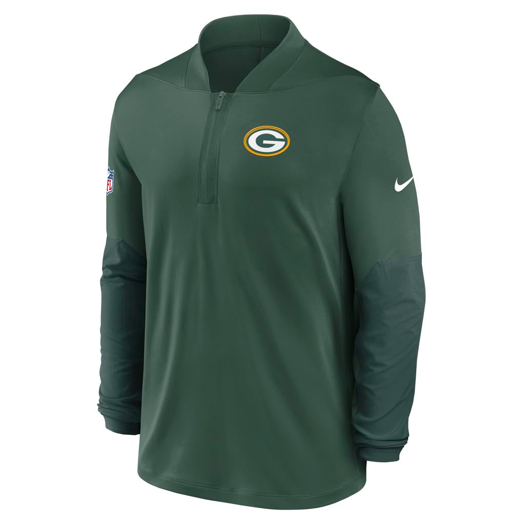 NFL Green Bay Packers Nike 2025 Sideline Half-Zip Pullover Top - Green