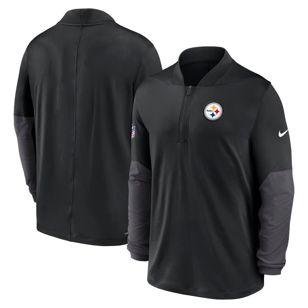 NFL Pittsburgh Steelers Nike 2025 Sideline Half-Zip Pullover Top - Black