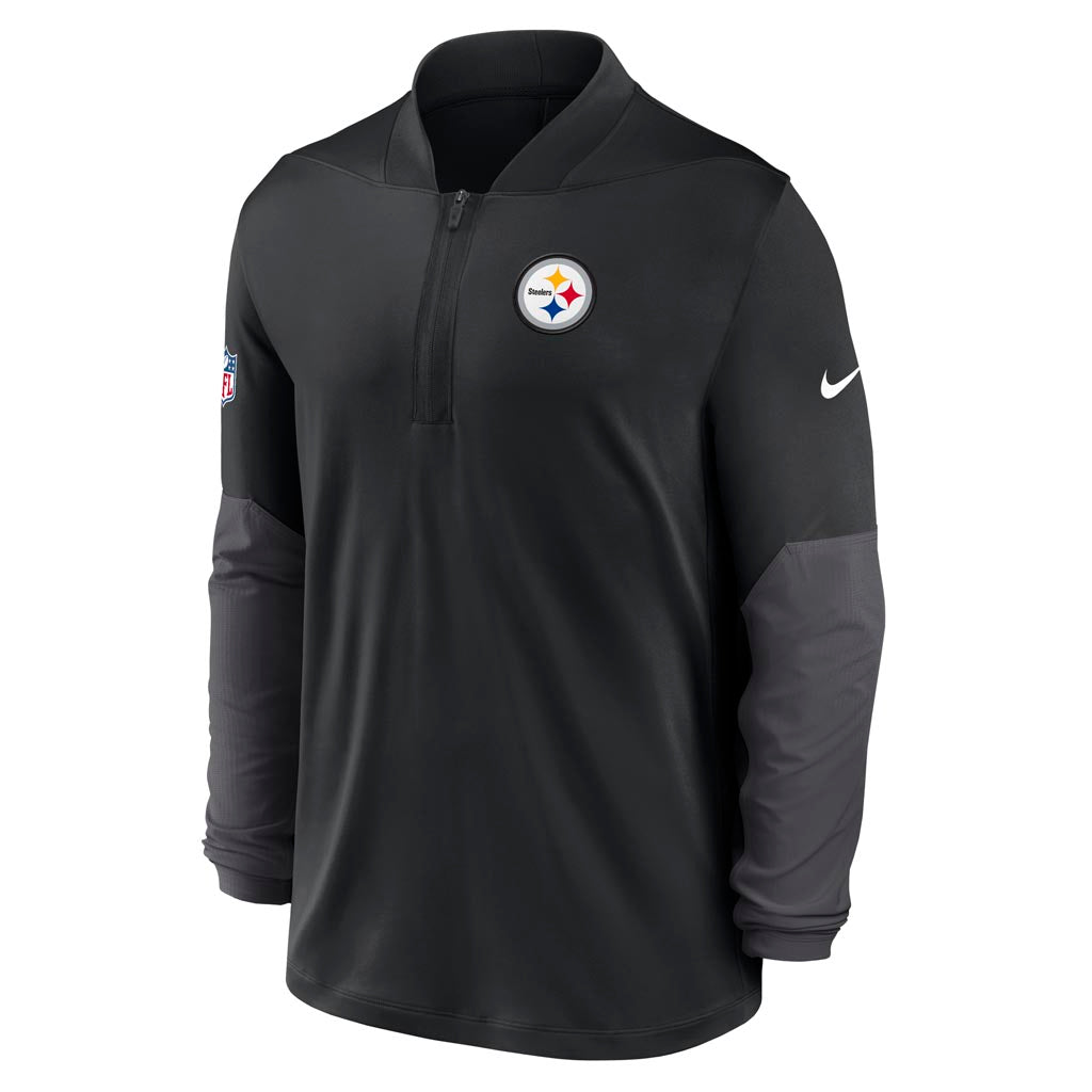 NFL Pittsburgh Steelers Nike 2025 Sideline Half-Zip Pullover Top - Black