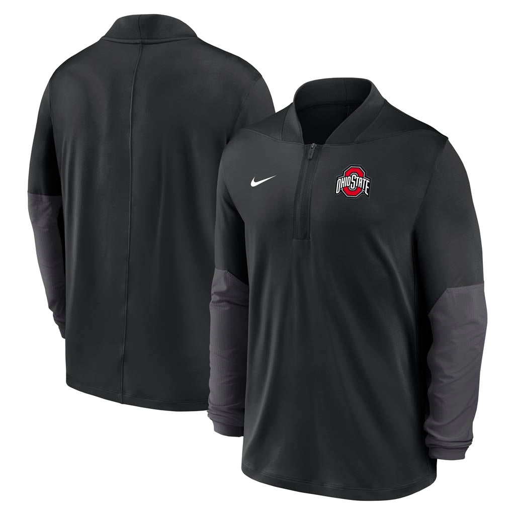 NCAA Ohio State Buckeyes Nike Dri-FIT 1/2 Zip Pullover - Black