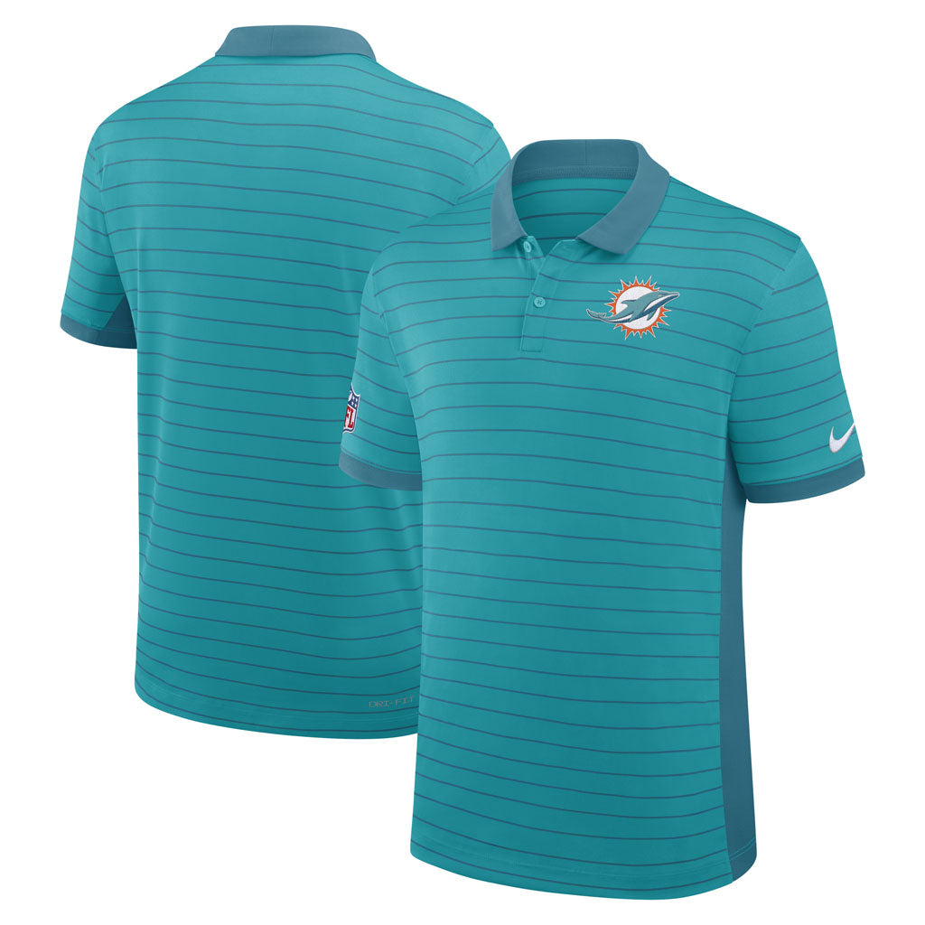 NFL Miami Dolphins Nike 2026 Dri-FIT Striped Polo - Teal