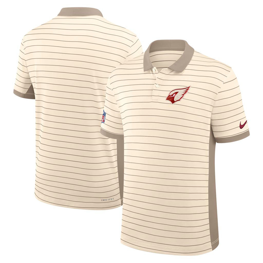 NFL Arizona Cardinals Nike Rivalry Stripe Polo - Tan