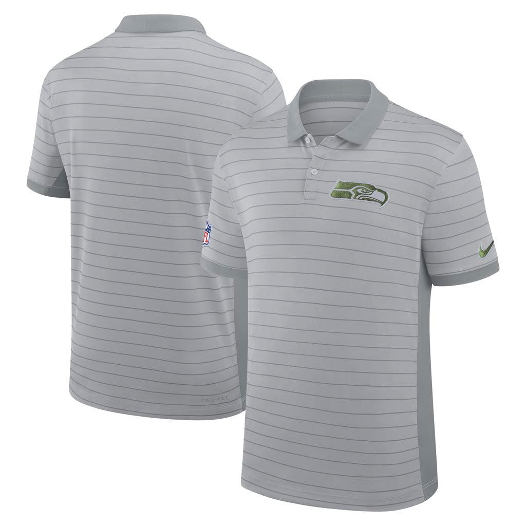 NFL Seattle Seahawks Nike Rivalry Stripe Polo - Gray