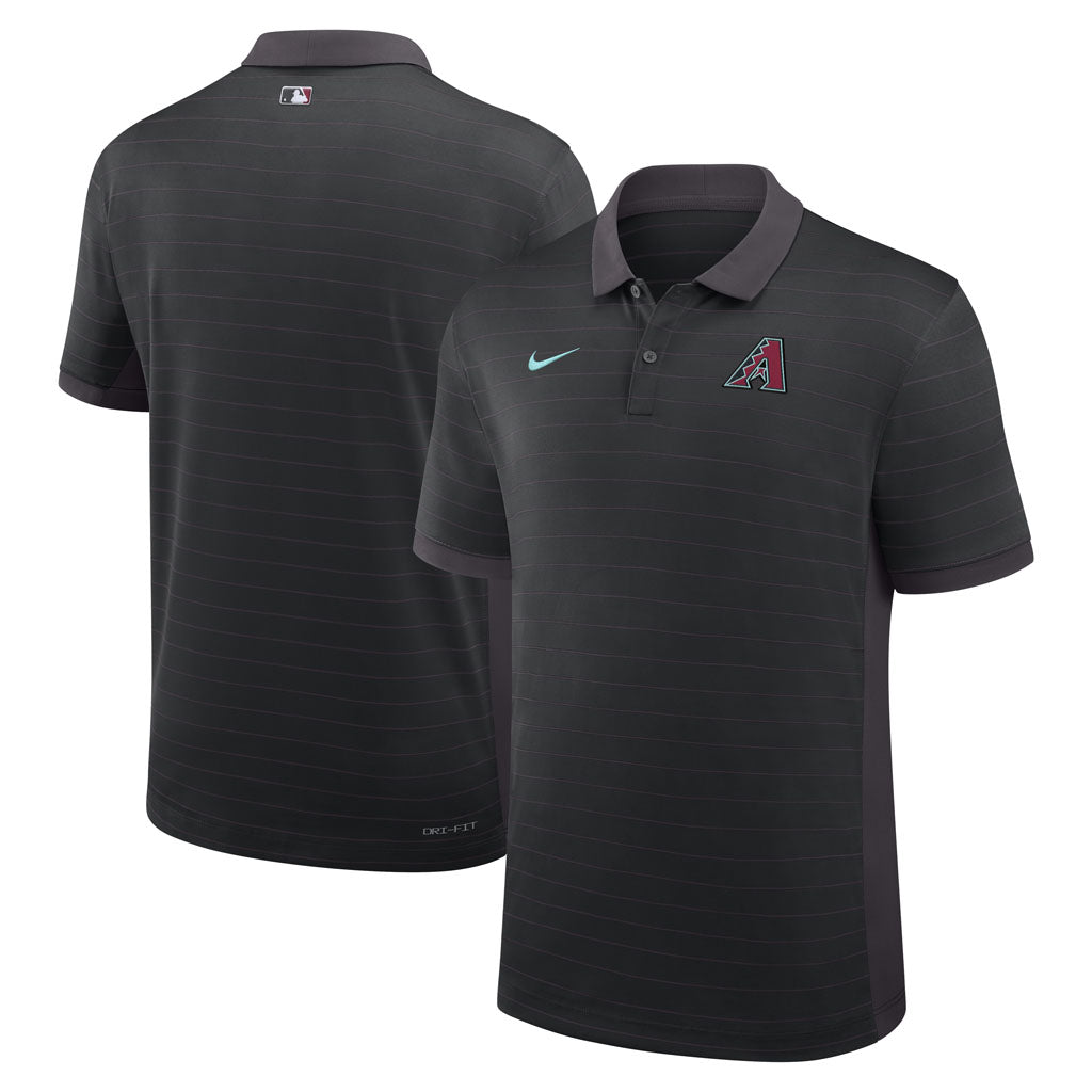 MLB Arizona Diamondbacks Nike 2026 Authentic Collection Striped Victory Polo - Black