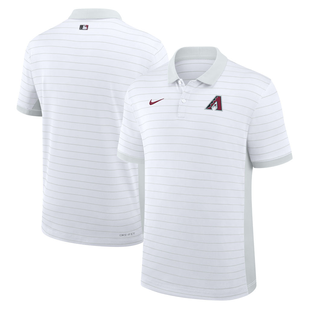 MLB Arizona Diamondbacks Nike 2026 Authentic Collection Striped Victory Polo - White