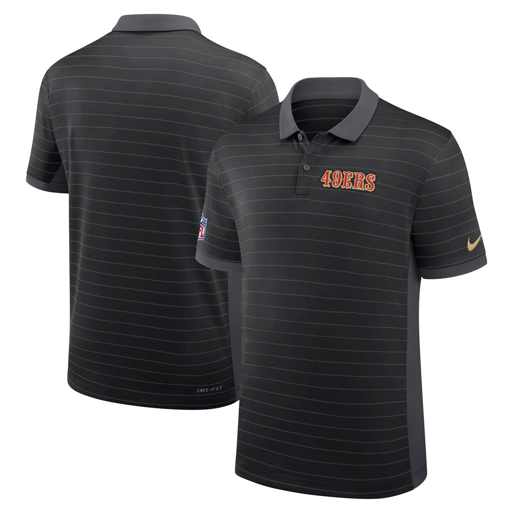 NFL San Francisco 49ers Nike Rivalry Stripe Polo - Black