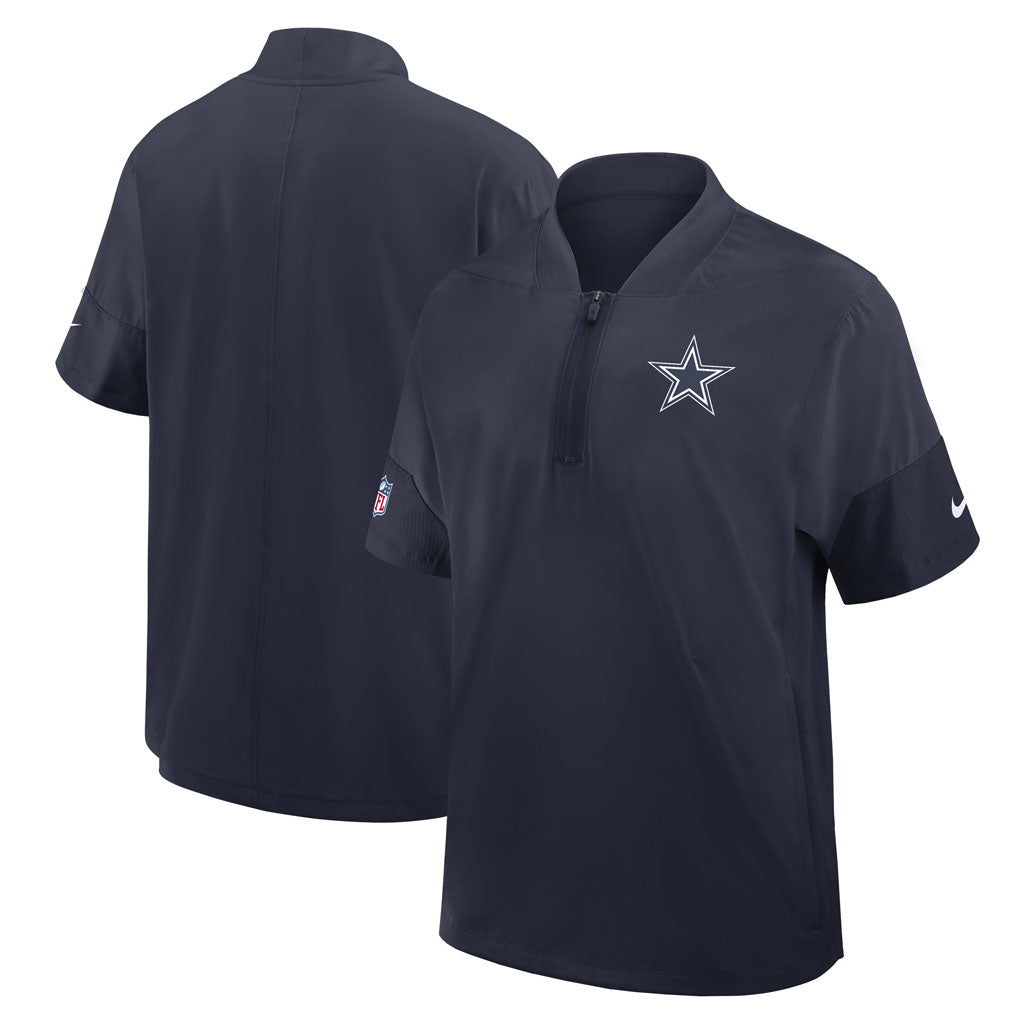 NFL Dallas Cowboys Nike 2026 Lightweight Short Sleeve Coaches Jacket - Navy