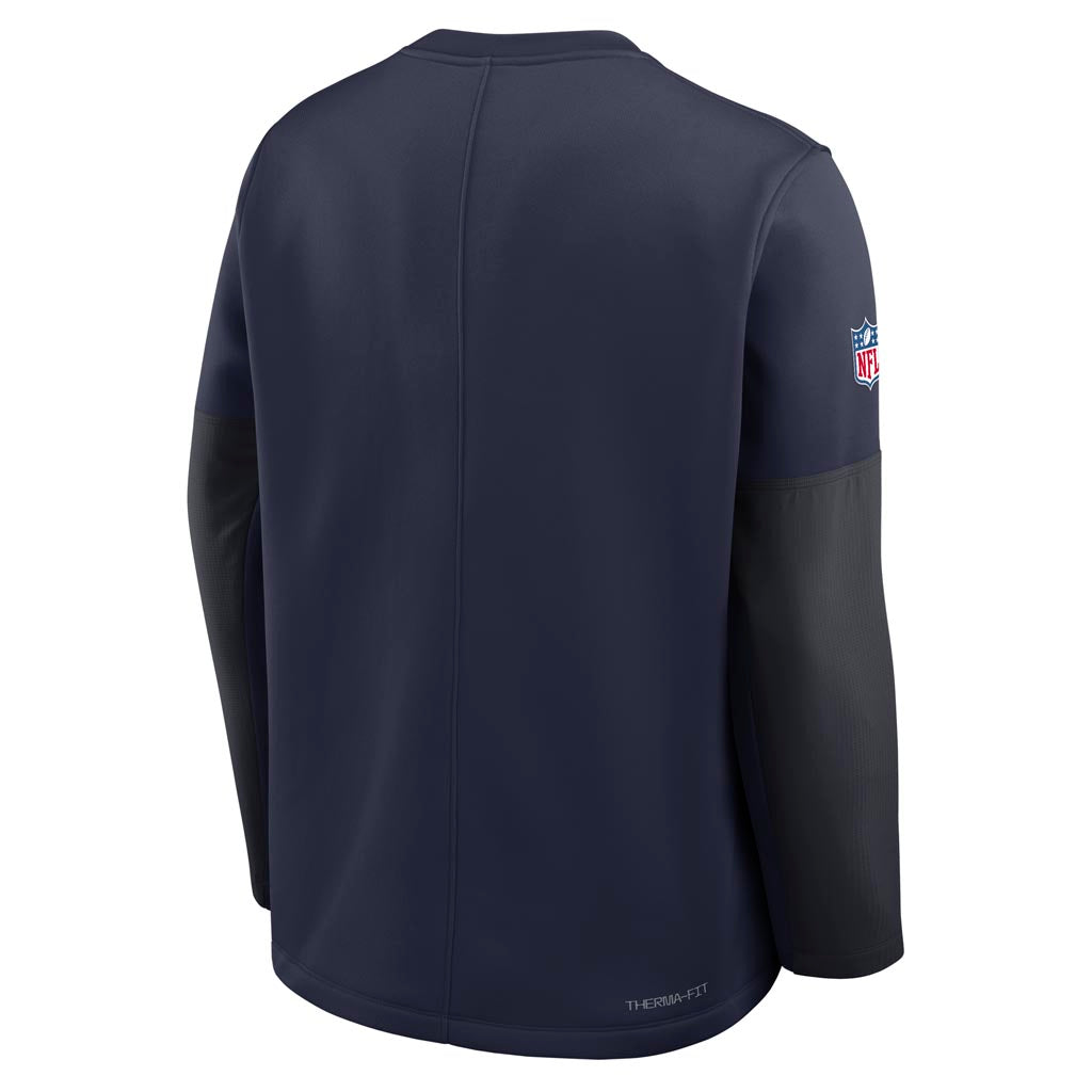 NFL Dallas Cowboys Nike 2025 Sideline Coaches Therma-FIT Long Sleeve T-Shirt - Navy