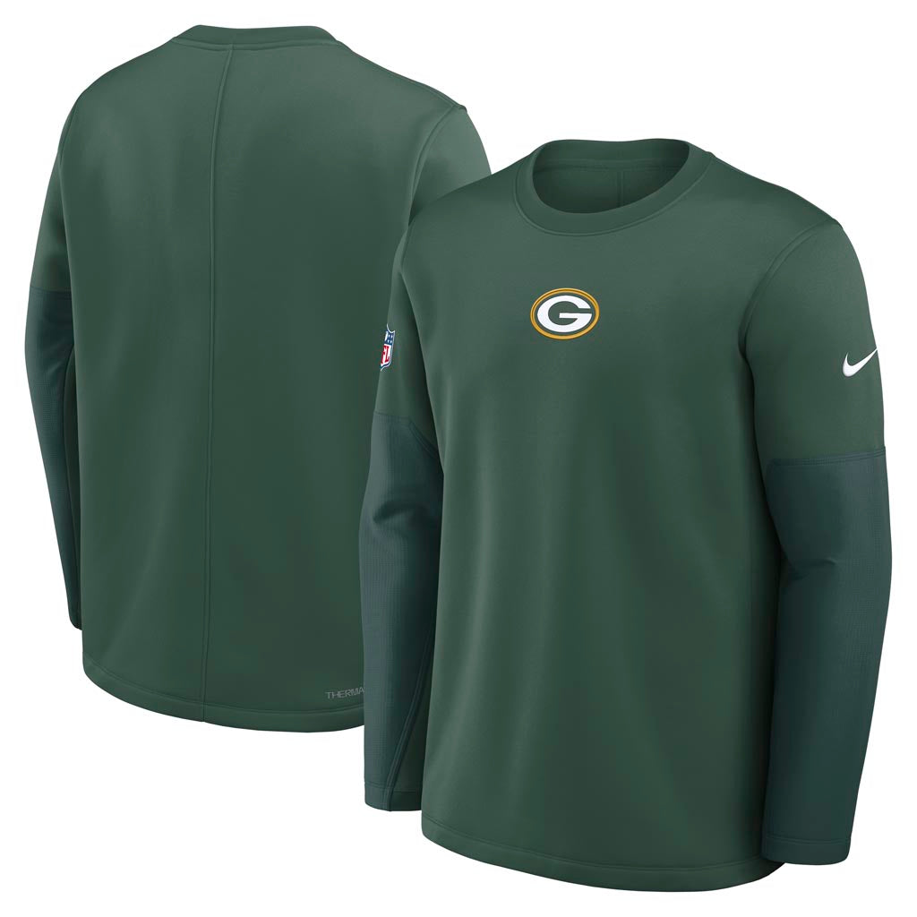 NFL Green Bay Packers Nike 2025 Sideline Coaches Therma-FIT Long Sleeve T-Shirt - Green