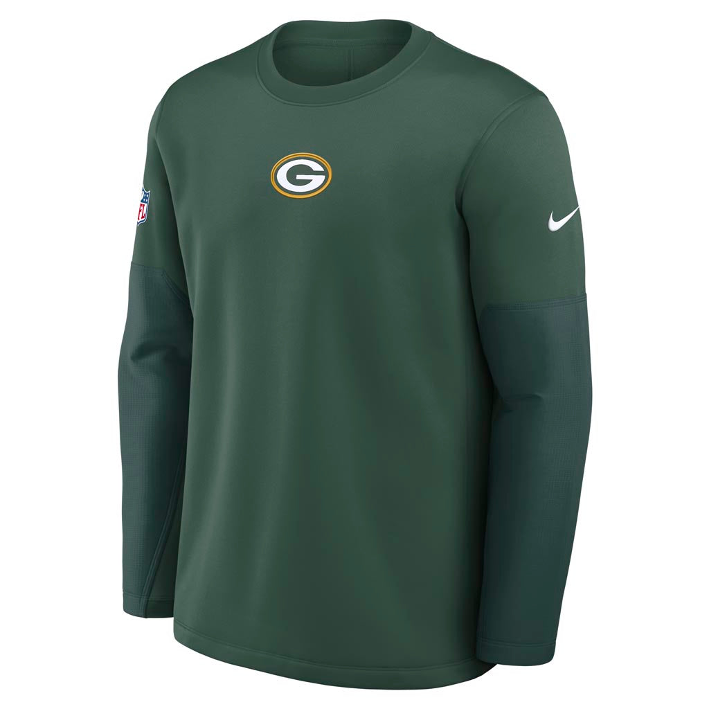 NFL Green Bay Packers Nike 2025 Sideline Coaches Therma-FIT Long Sleeve T-Shirt - Green