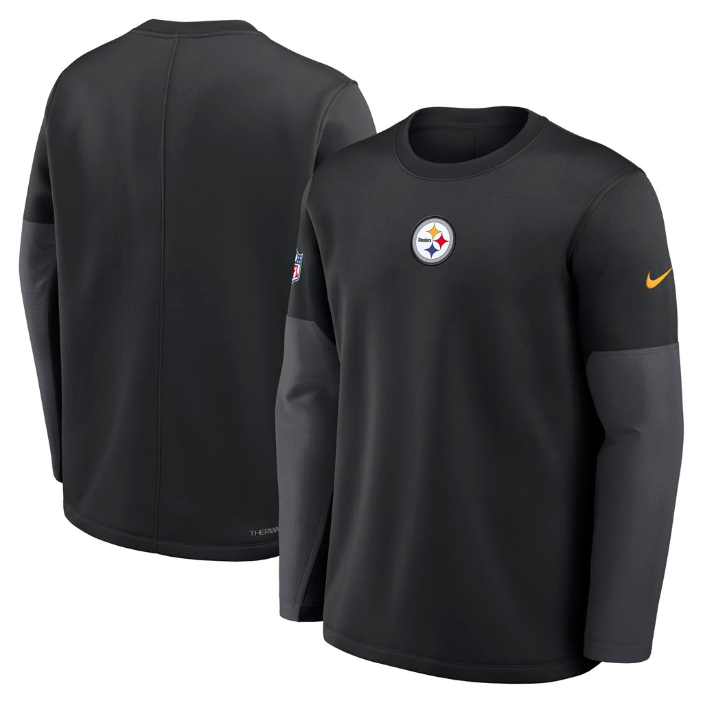 NFL Pittsburgh Steelers Nike 2025 Sideline Coaches Therma-FIT Long Sleeve T-Shirt - Black