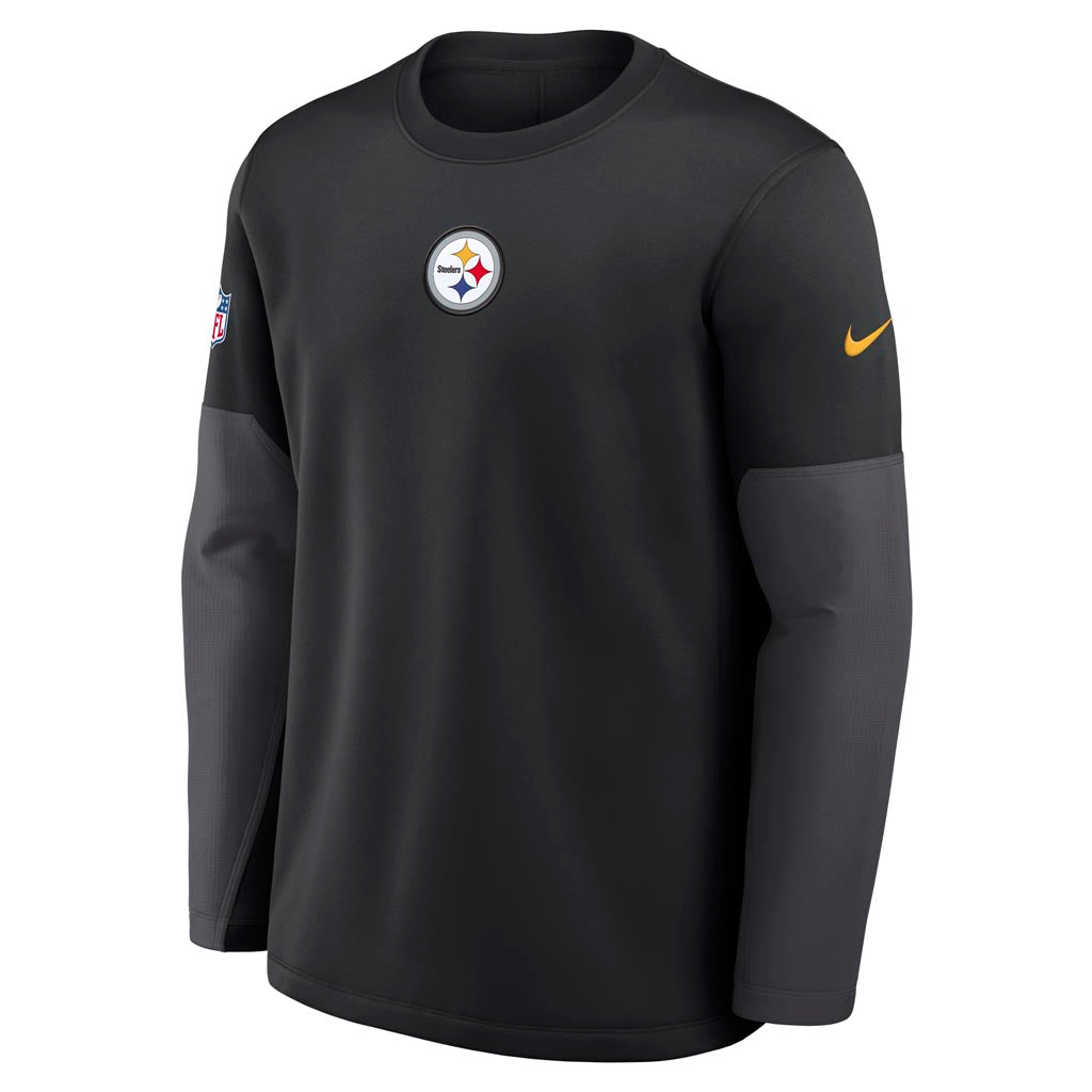 NFL Pittsburgh Steelers Nike 2025 Sideline Coaches Therma-FIT Long Sleeve T-Shirt - Black