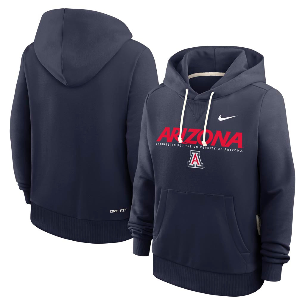 NCAA Arizona Wildcats Women's Nike Sideline Standard Issue Pullover Hoodie - Navy