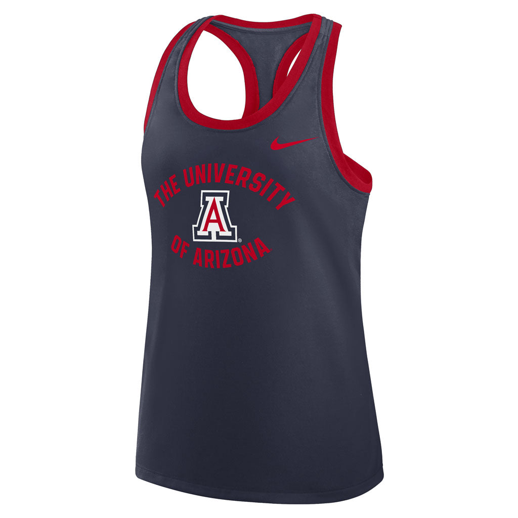NCAA Arizona Wildcats Women's Nike Uni Name Racerback Tank Top - Navy