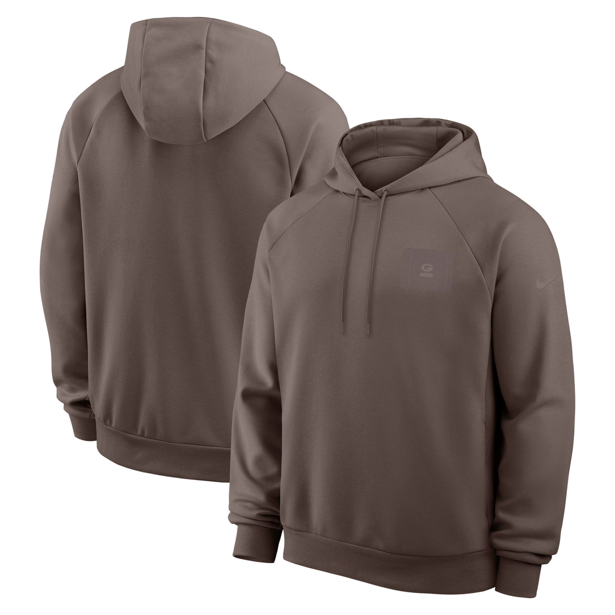 NFL Green Bay Packers Nike Recharged Pullover Hoodie- Brown