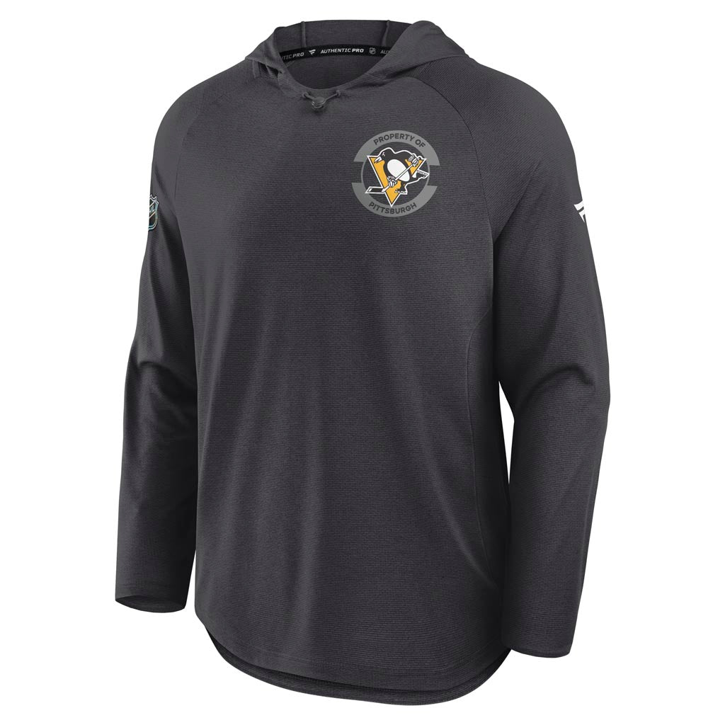 NHL Pittsburgh Penguins Fanatics Authentic Pro Rink Lightweight Hoodie - Black