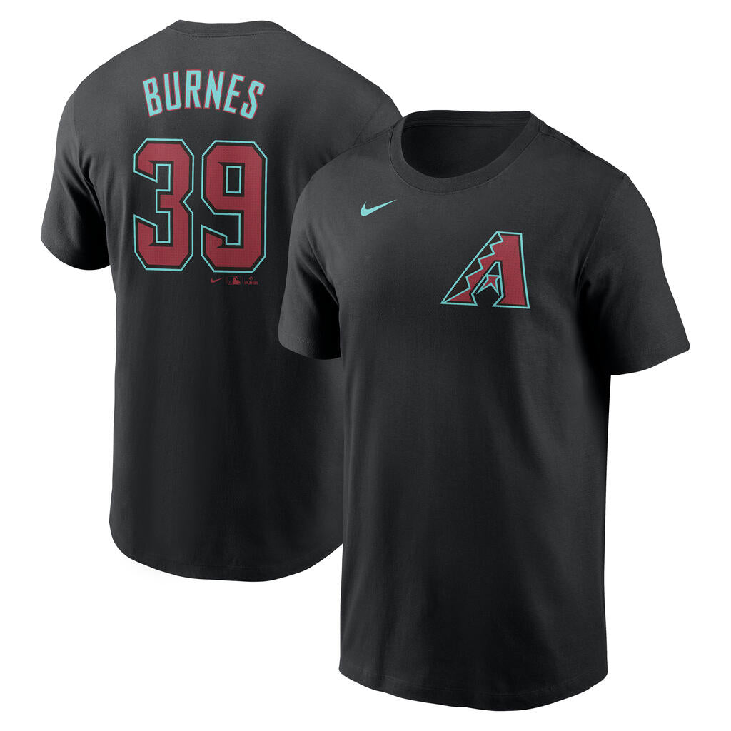MLB Arizona Diamondbacks Corbin Burnes Nike FUSE Alternate Name & Number T-Shirt - Black