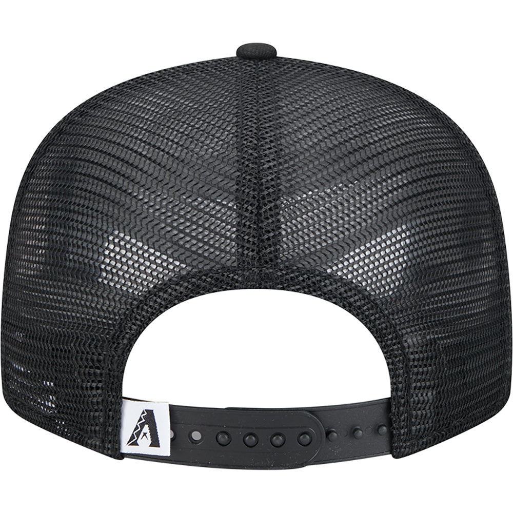 MLB Arizona Diamondbacks New Era Black & White 9FIFTY Snapback Trucker Hat - Black