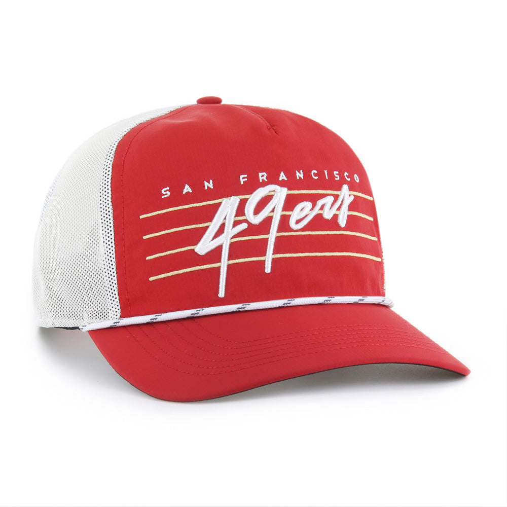NFL San Francisco 49ers '47 Downburst Mesh Hitch Adjustable Hat - Red