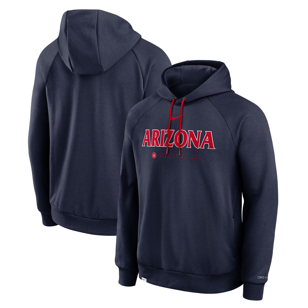 NCAA Arizona Wildcats Nike Dri-FIT Practice Fleece Pullover Hoodie - Navy