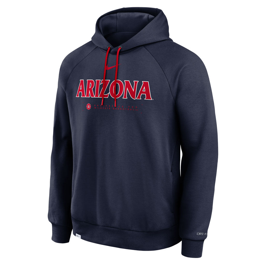 NCAA Arizona Wildcats Nike Dri-FIT Practice Fleece Pullover Hoodie - Navy