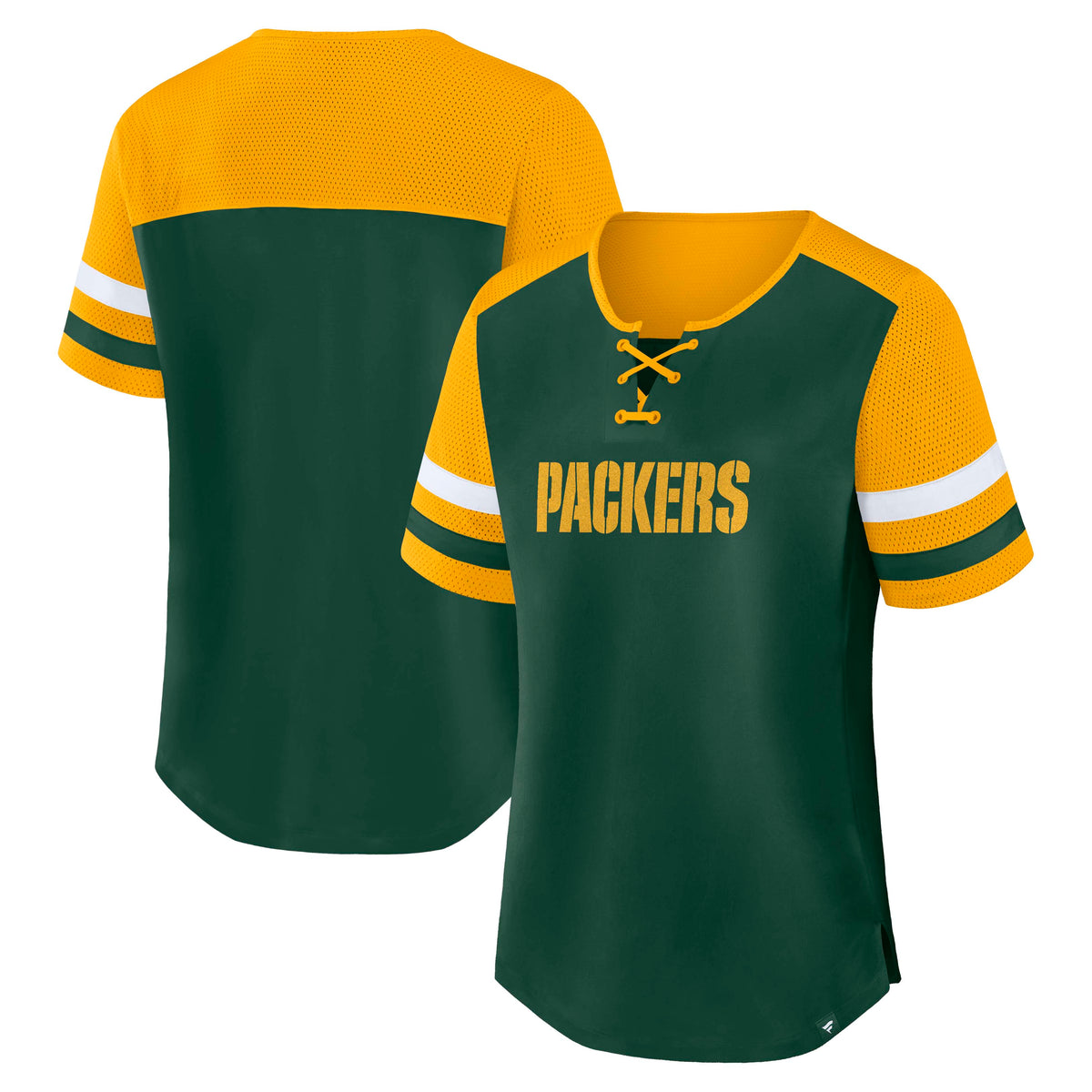NFL Green Bay Packers Women's Fanatics Curl Route Athena Top- Green