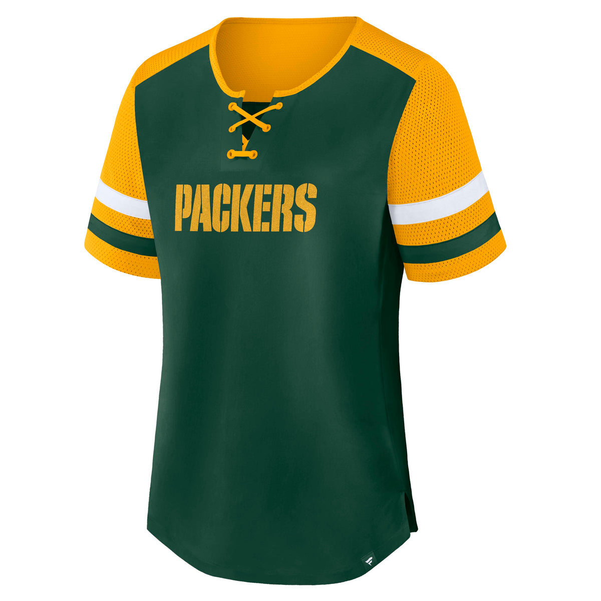 NFL Green Bay Packers Women's Fanatics Curl Route Athena Top- Green