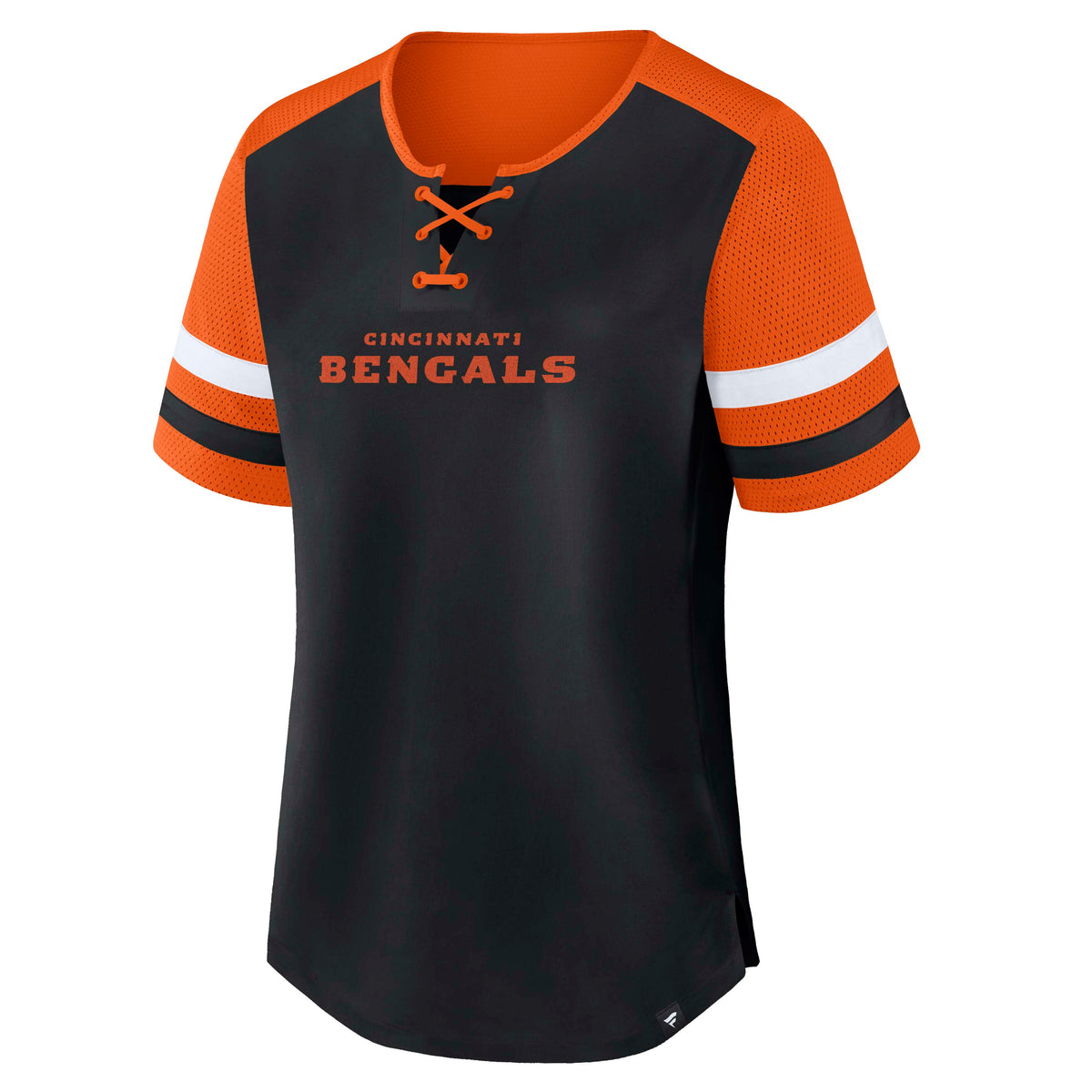 NFL Cincinnati Bengals Women's Fanatics Curl Route Athena Top- Black