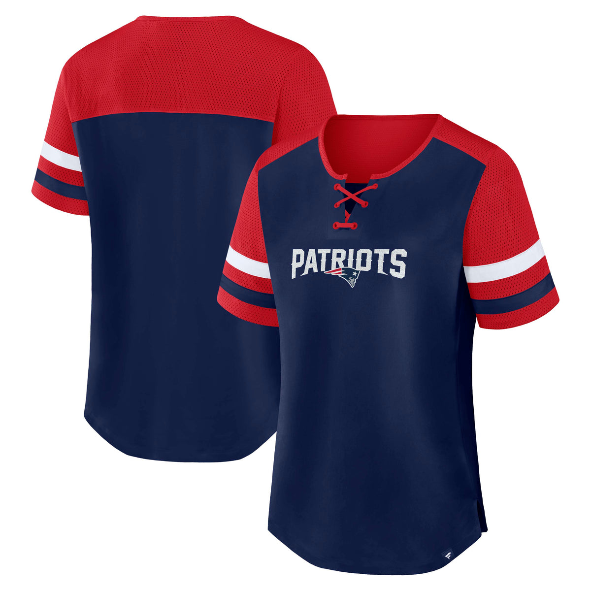 NFL New England Patriots Women's Fanatics Curl Route Athena Top- Navy