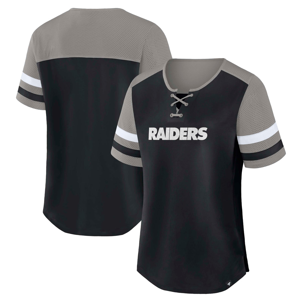 NFL Las Vegas Raiders Women's Fanatics Curl Route Athena Top- Black